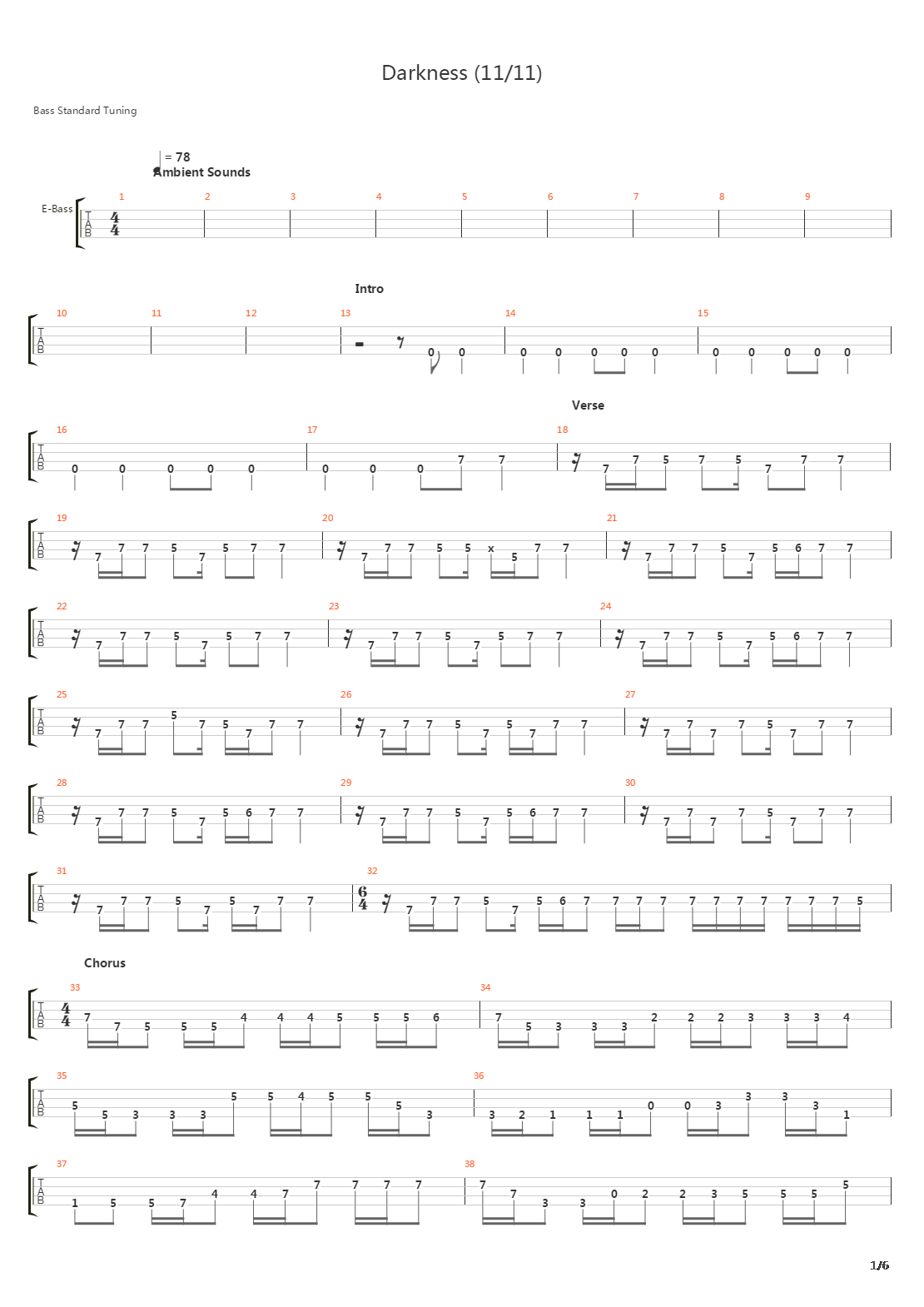 Darkness 11-11吉他谱