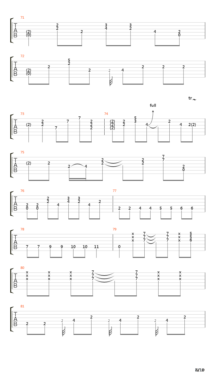 Domino吉他谱