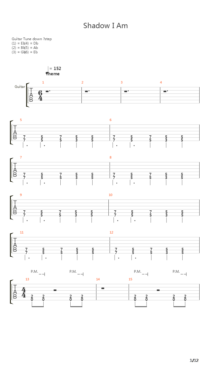 Shadow I Am吉他谱