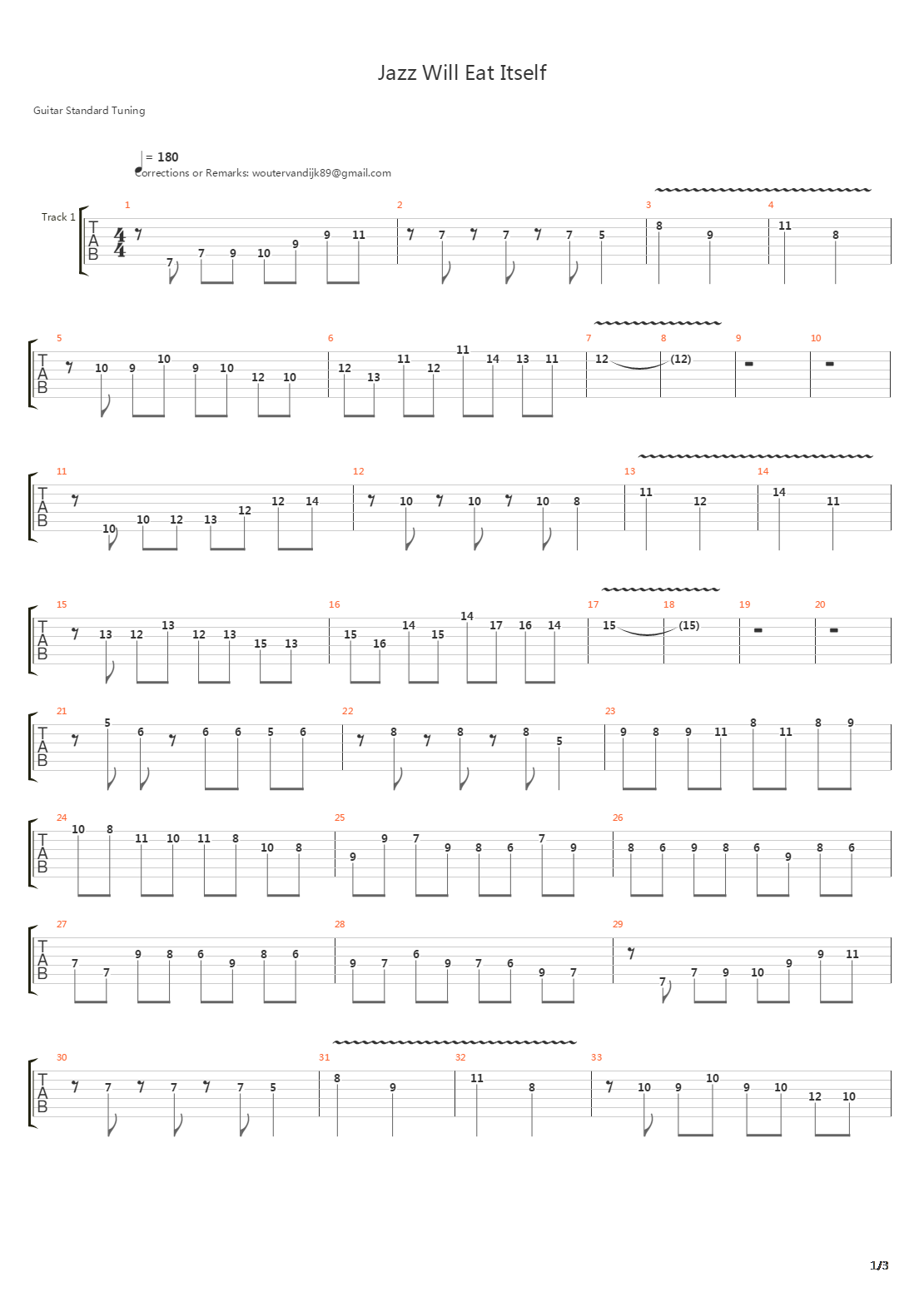 Jazz Will Eat Itself吉他谱
