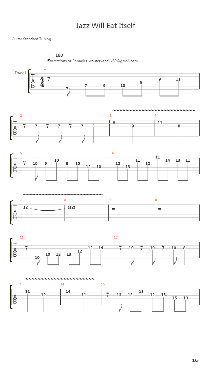 Jazz Will Eat Itself吉他谱