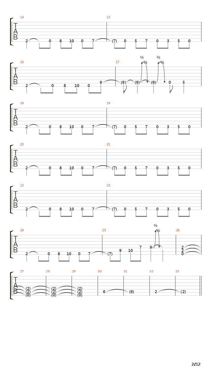 Drained吉他谱