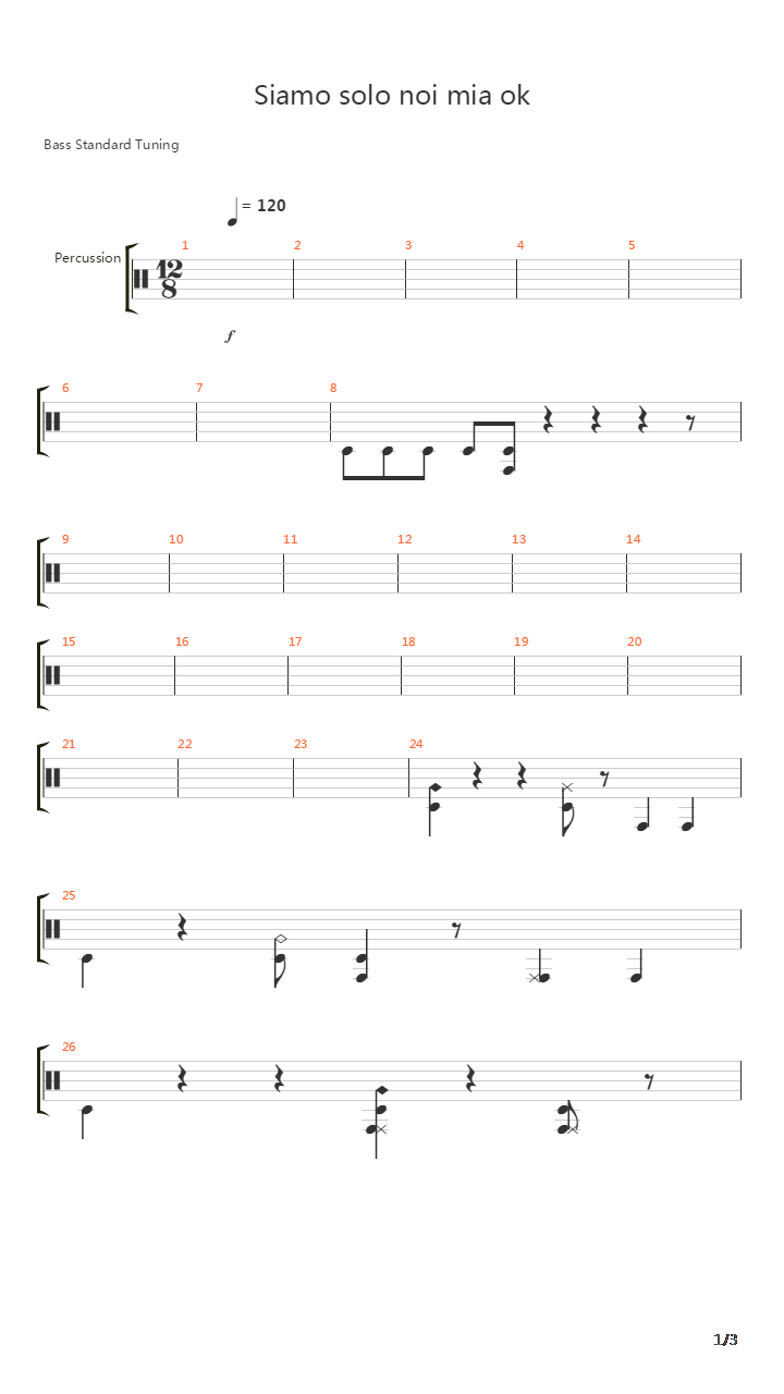 Siamo Soli吉他谱