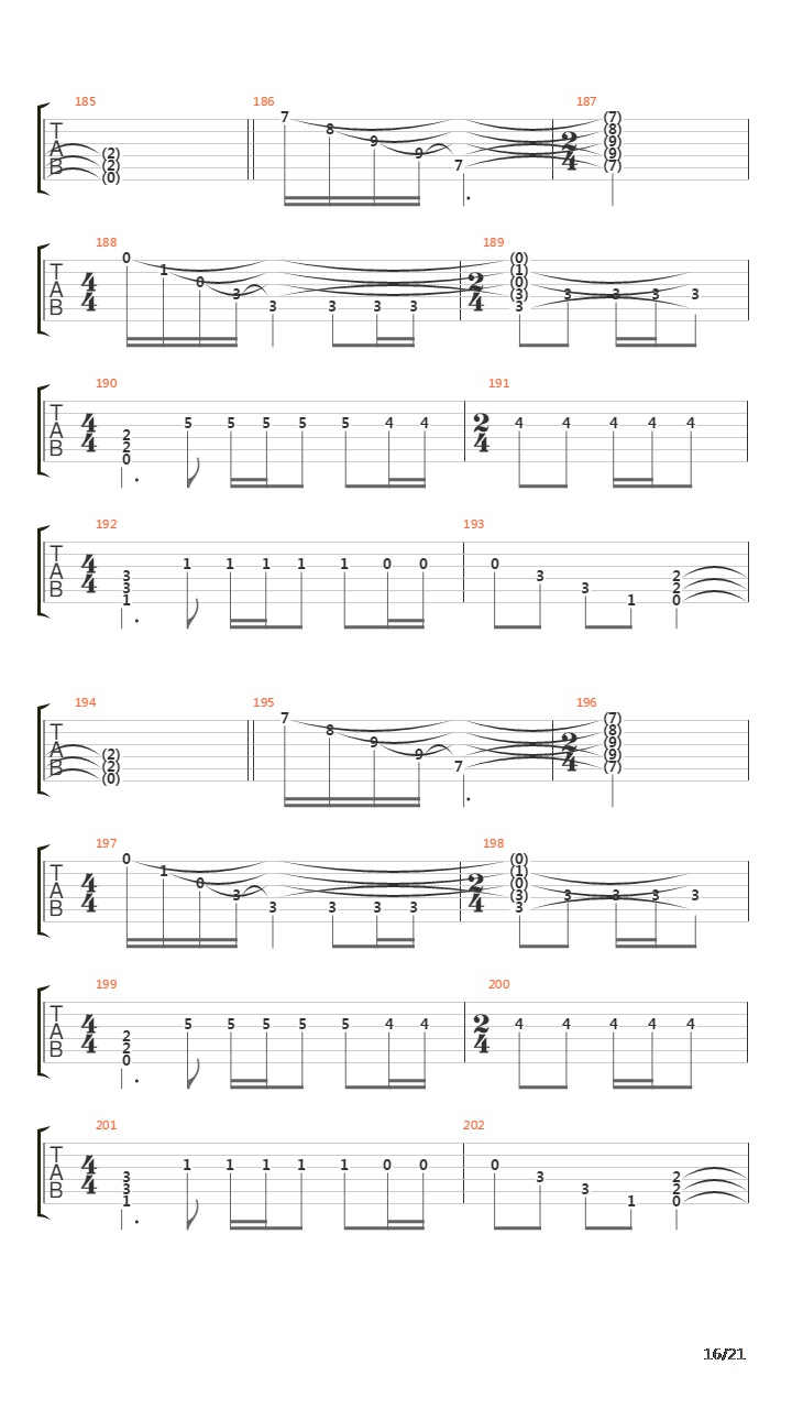 Remembrance Of Things Past吉他谱