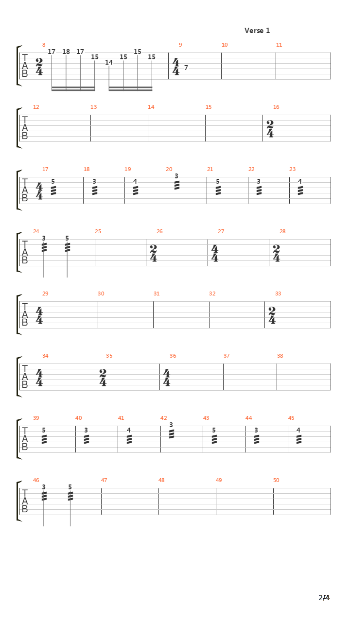 Numerical Scheme吉他谱