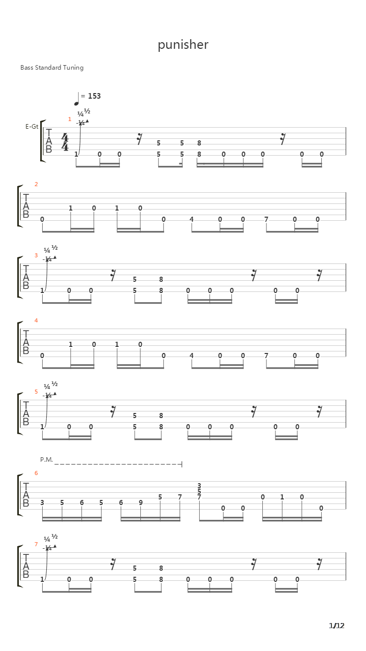 Punisher吉他谱