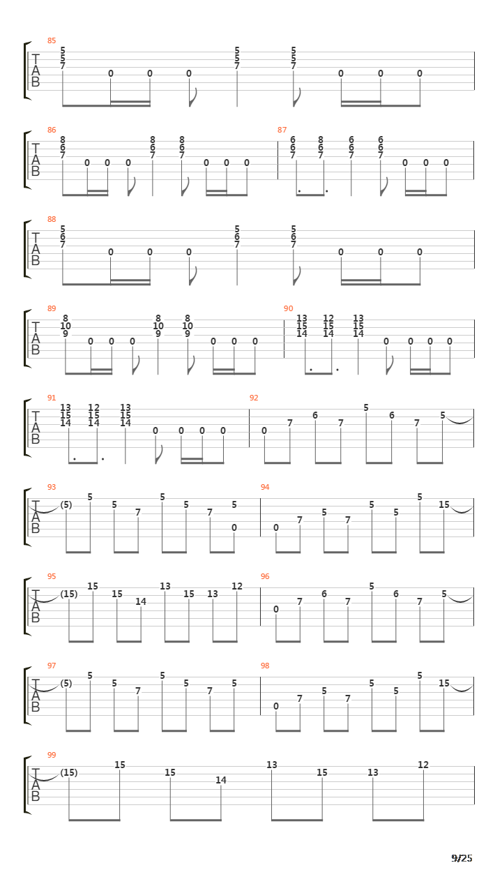 Tetrastructural Minds吉他谱