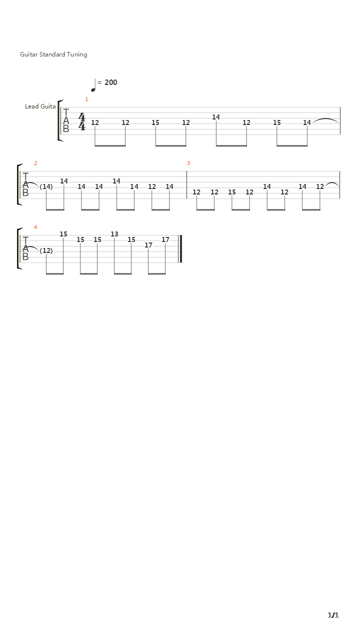 Tetrastructural Minds吉他谱