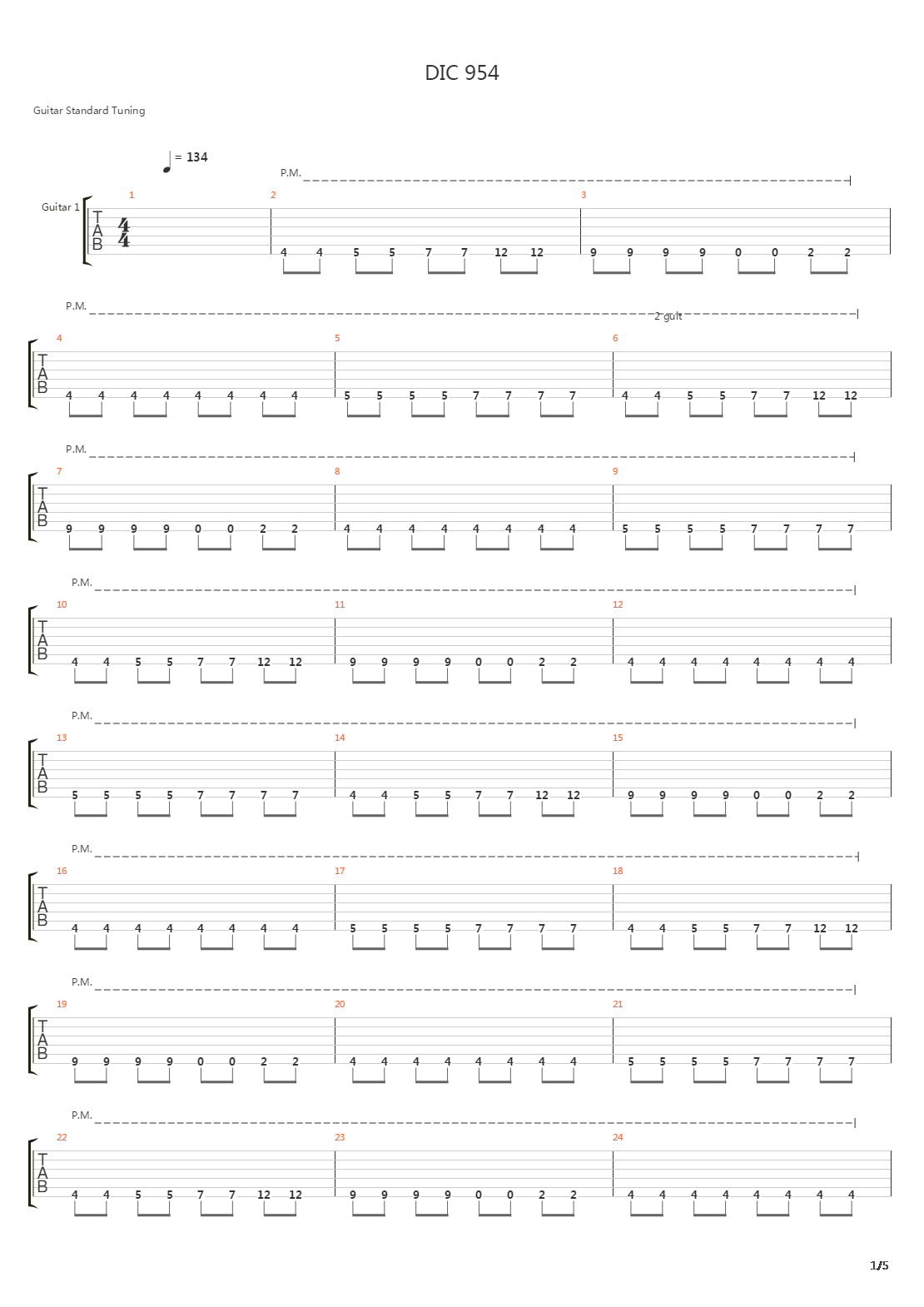 Dic 954吉他谱