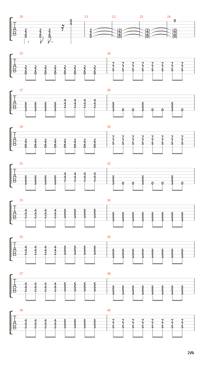 Fuxia吉他谱