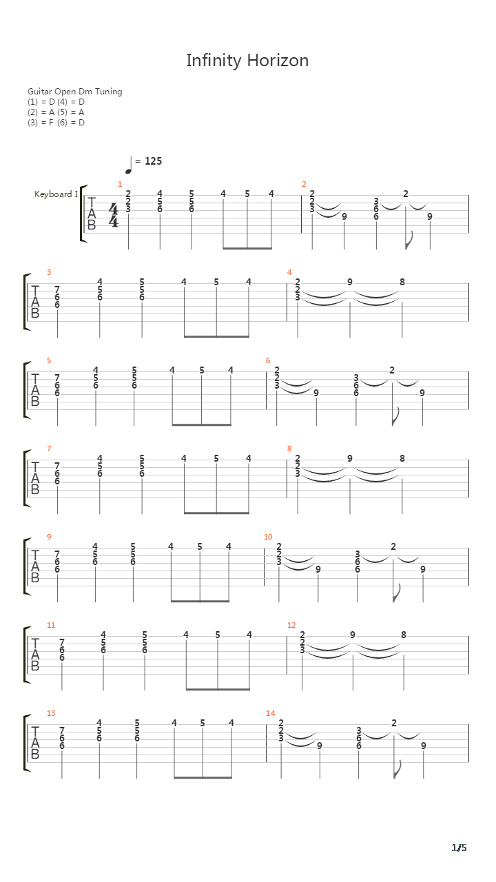 Infinity Horizon吉他谱