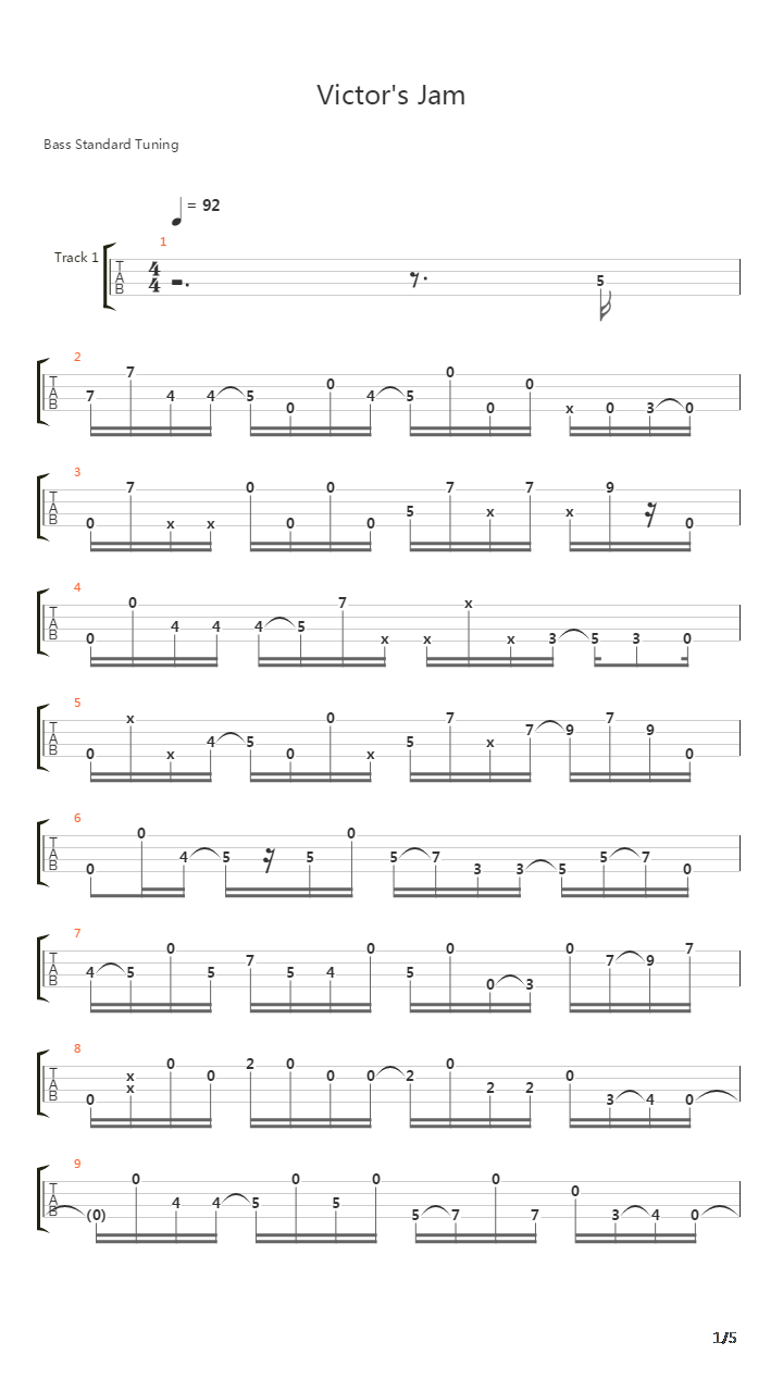 Victors Jam吉他谱