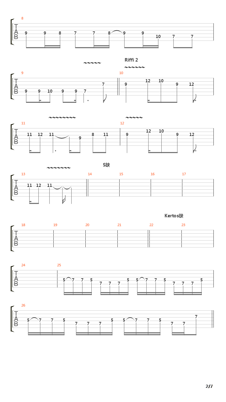 Tie吉他谱
