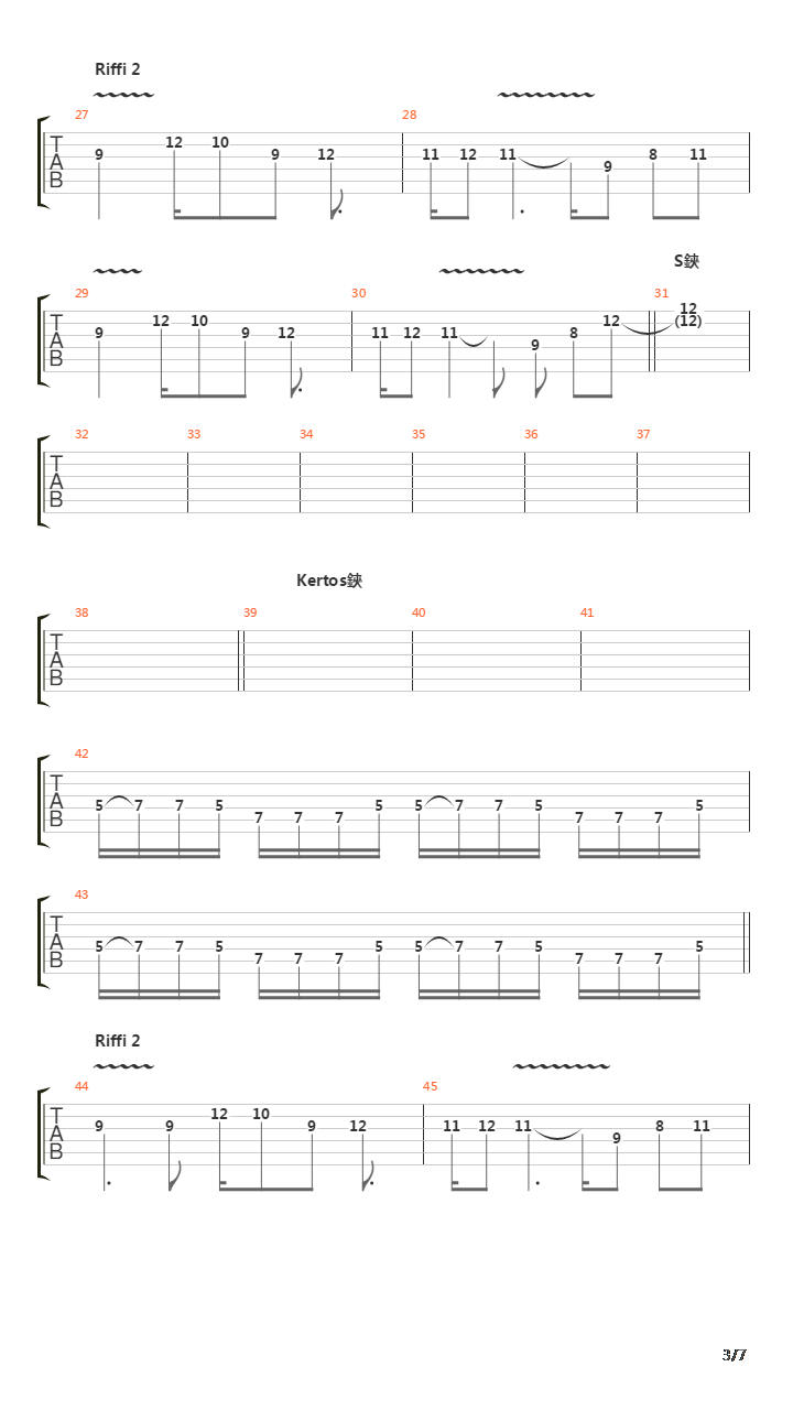 Tie吉他谱