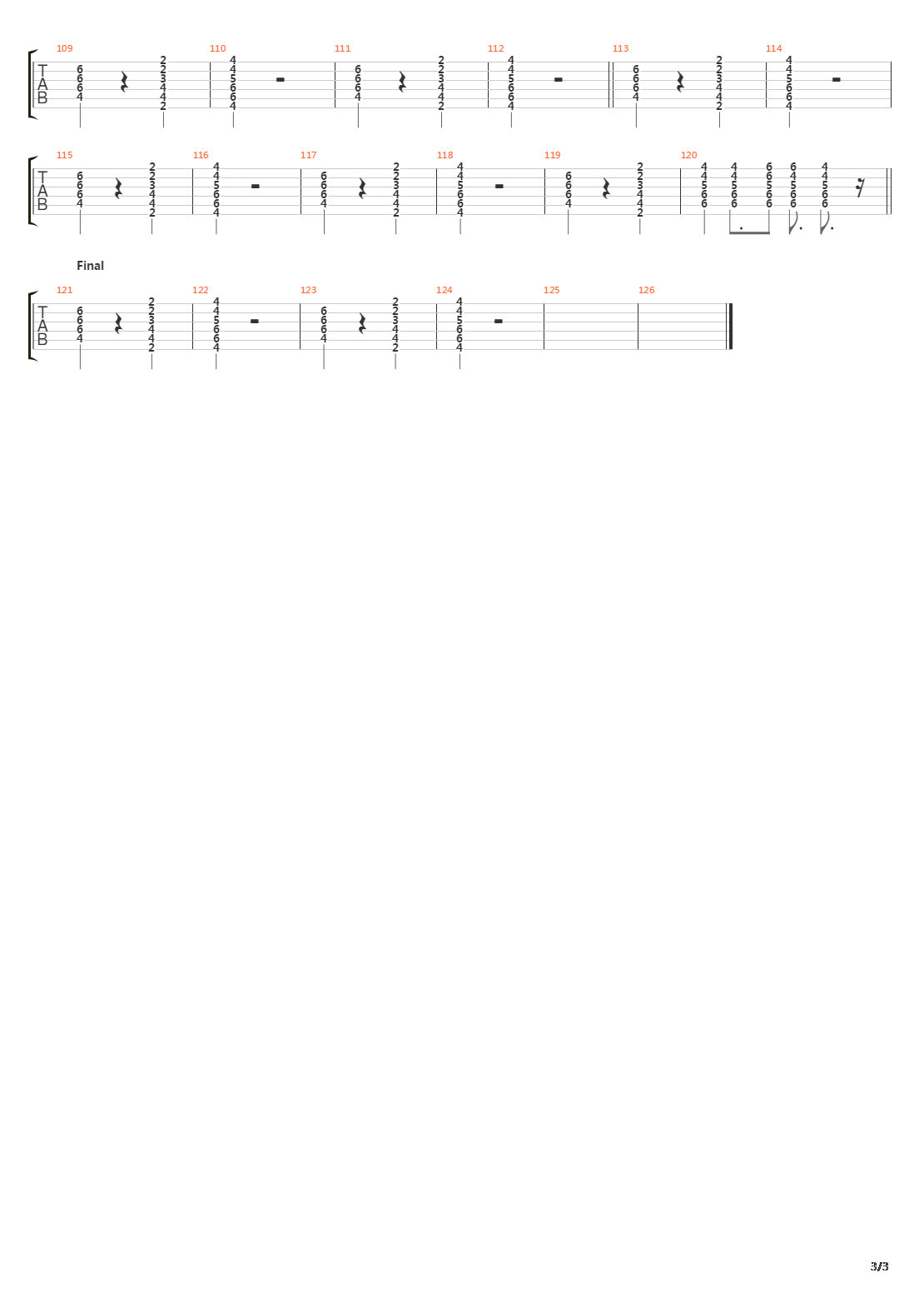 Auto Rojo吉他谱