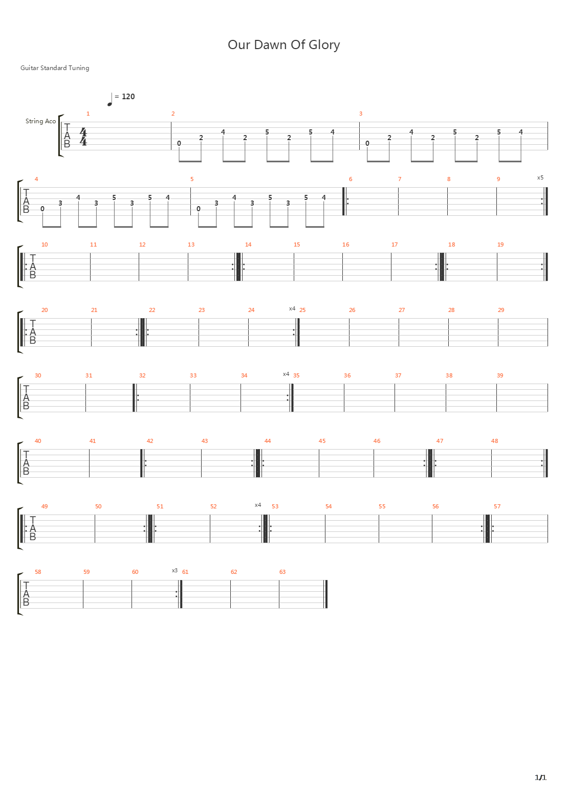Our Dawn Of Glory吉他谱
