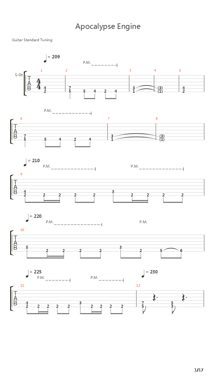 Apocalypse Engine吉他谱