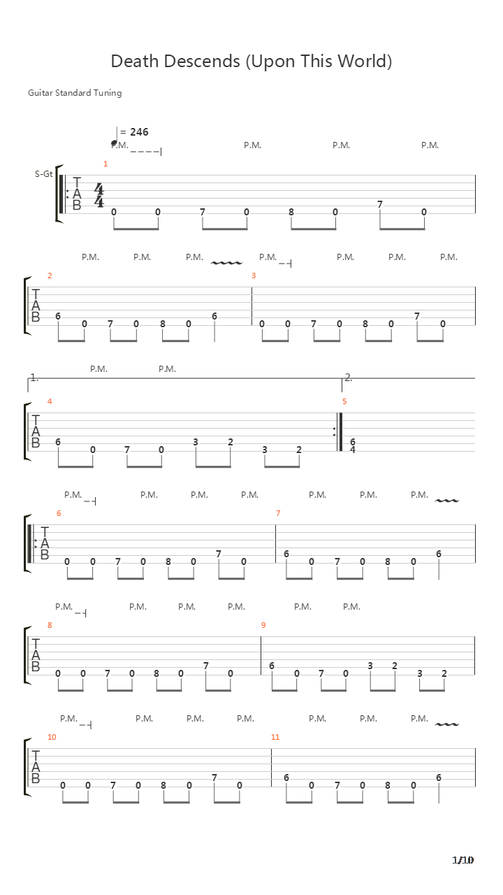 Death Descends Upon This World吉他谱