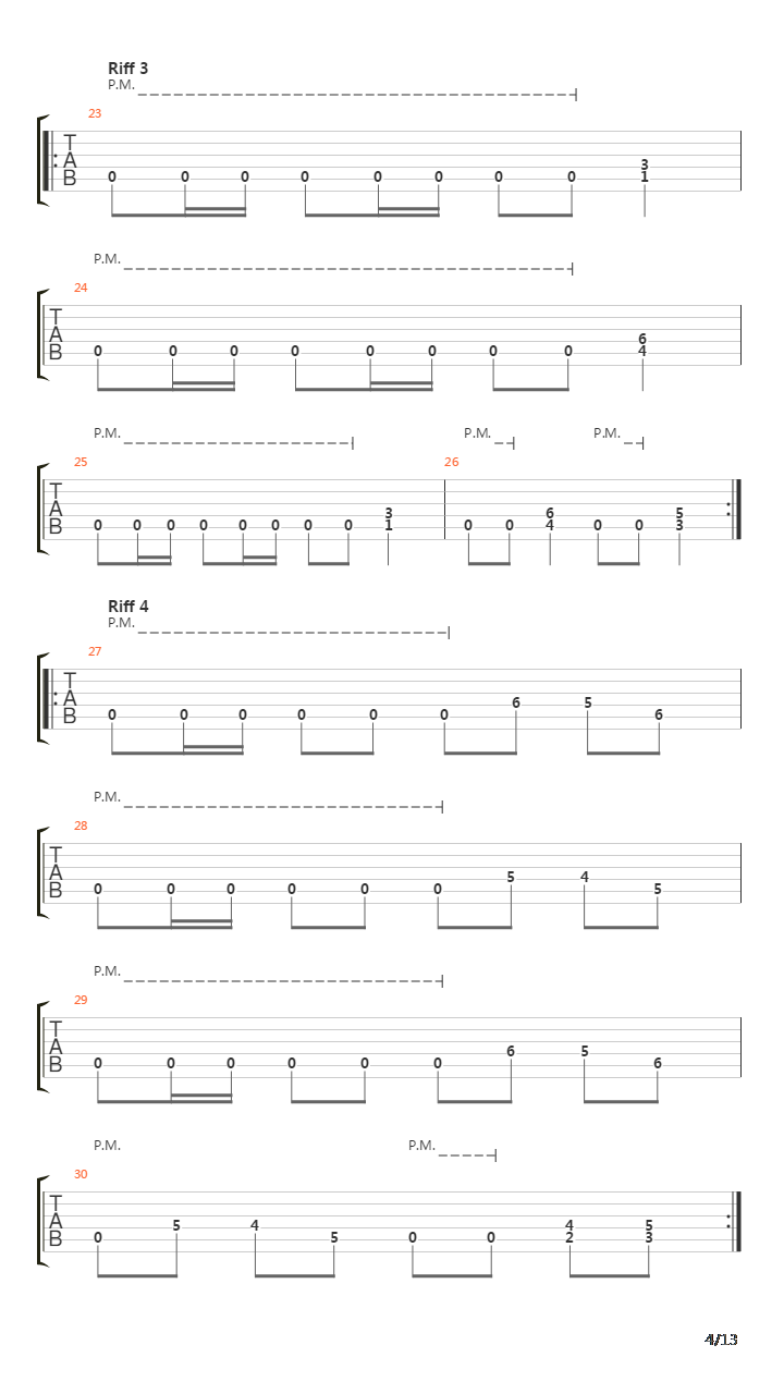 Ordered To Thrash吉他谱