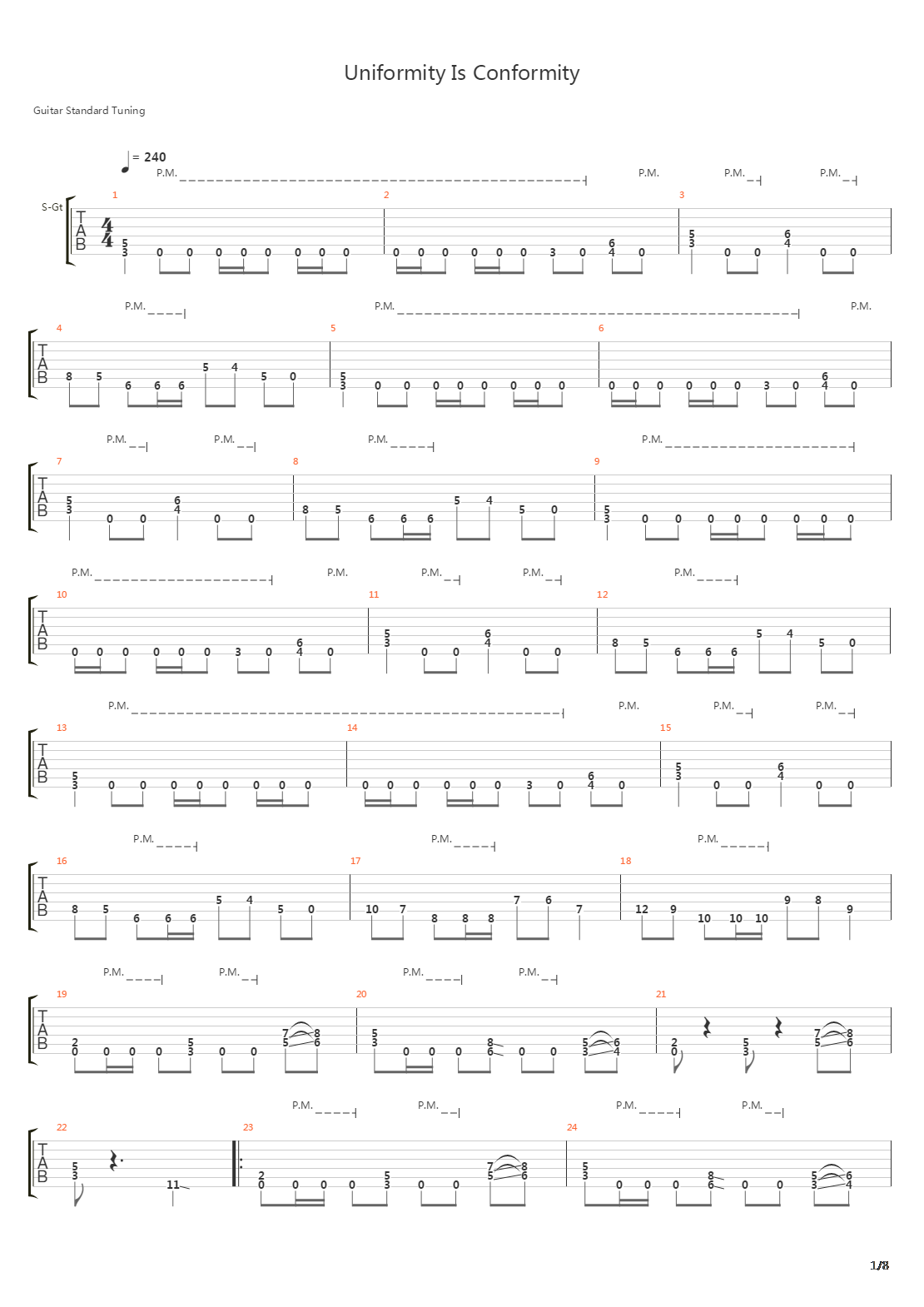 Uniformity Is Conformity吉他谱