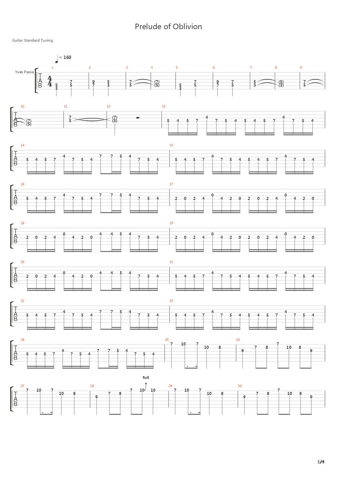 Prelude Of Oblivion吉他谱