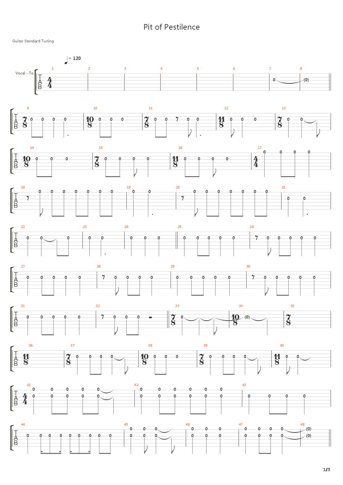 Pit Of Pestilence吉他谱
