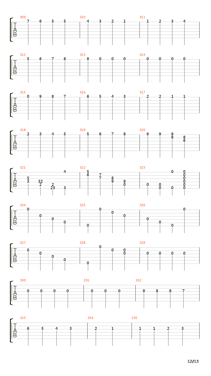 54吉他谱