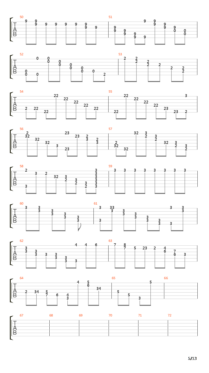 54吉他谱