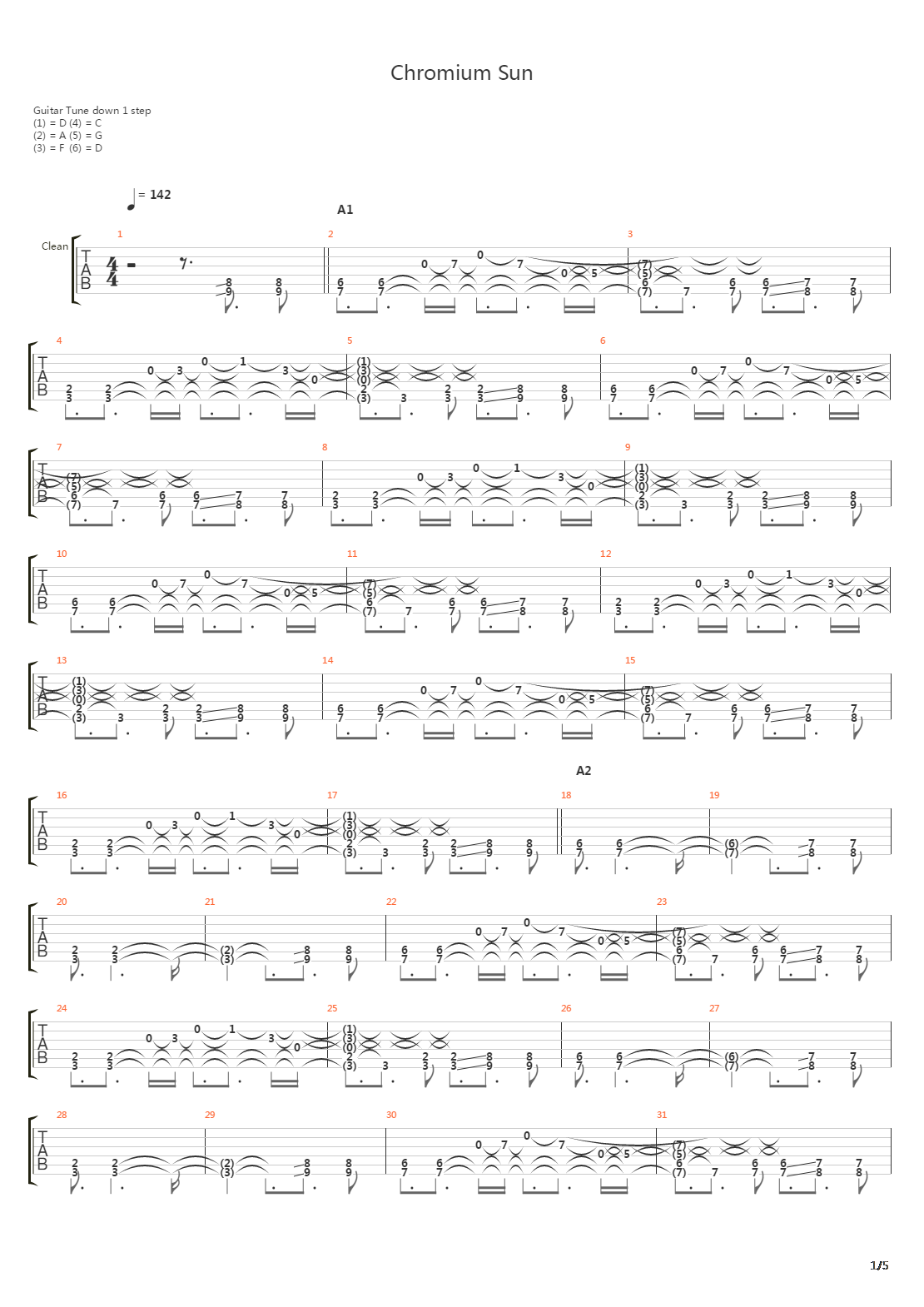 Chromium Sun吉他谱
