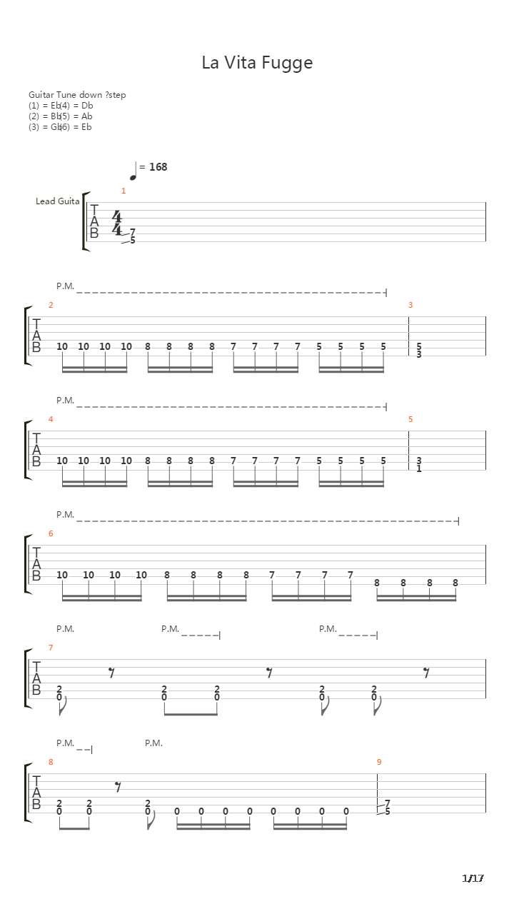 La Vita Fugge吉他谱