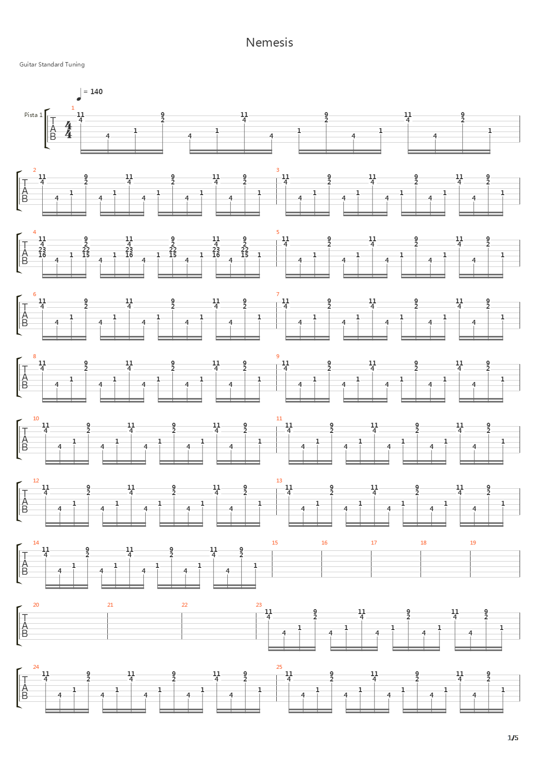 Nemesis吉他谱