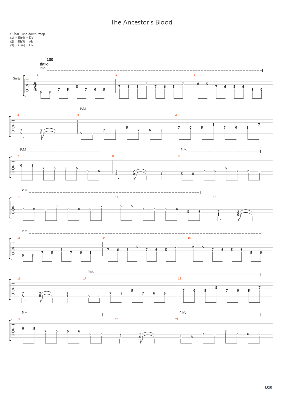 The Ancestors Blood吉他谱