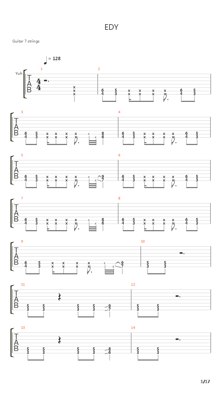 Edy吉他谱