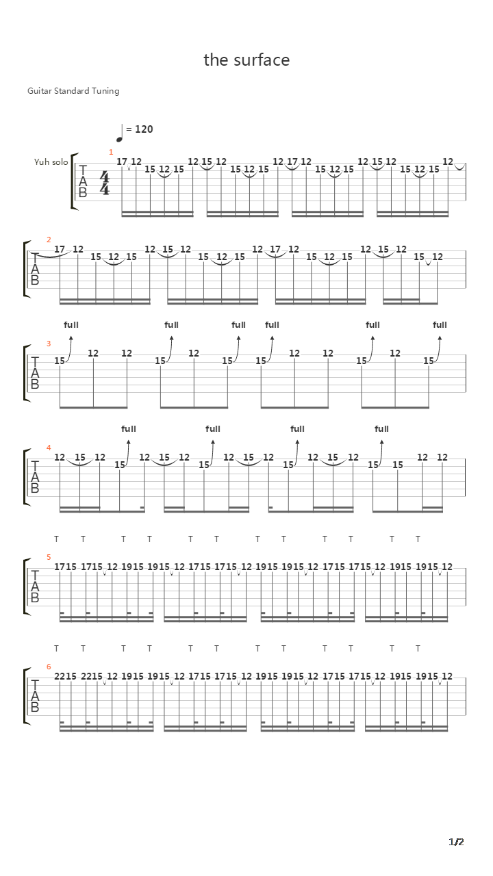 The Surface吉他谱