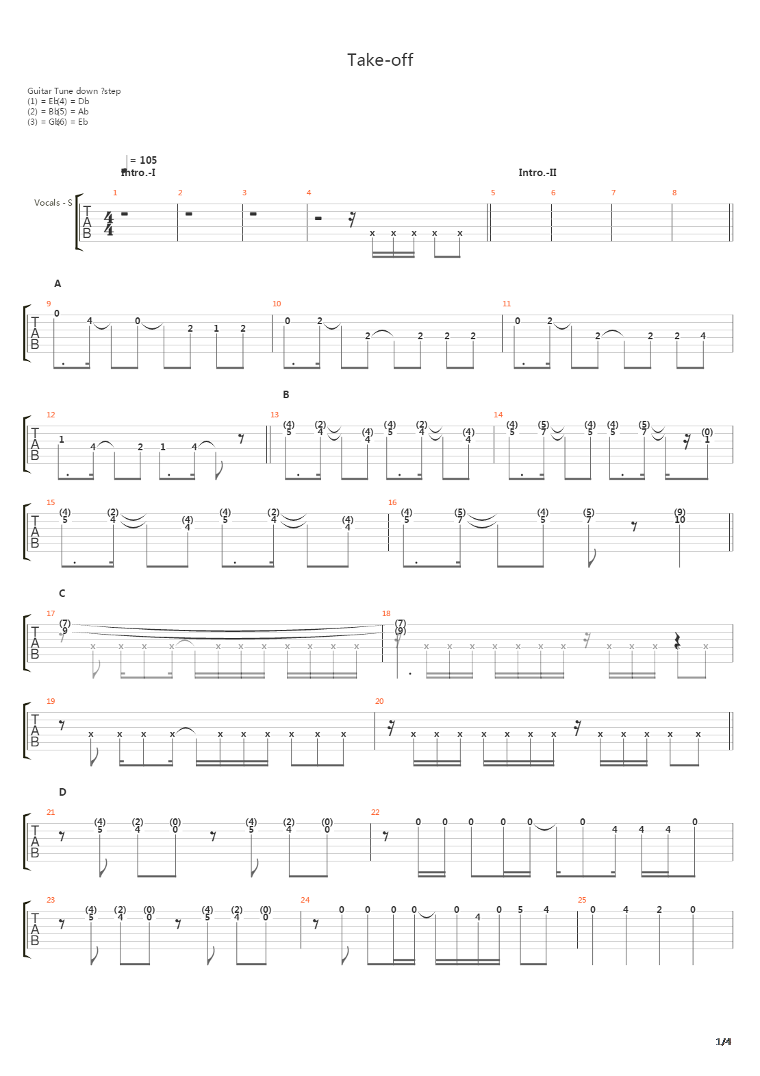 Take-Off吉他谱
