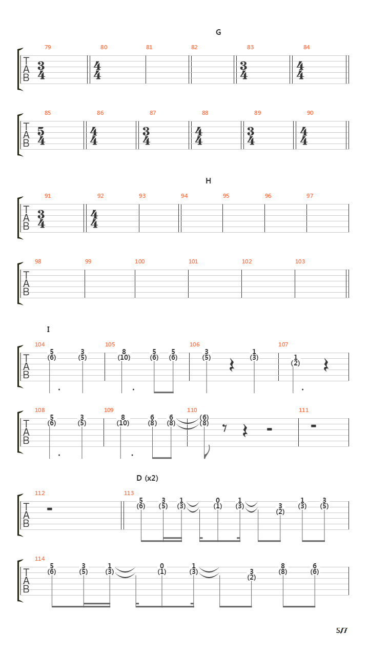 Theater吉他谱