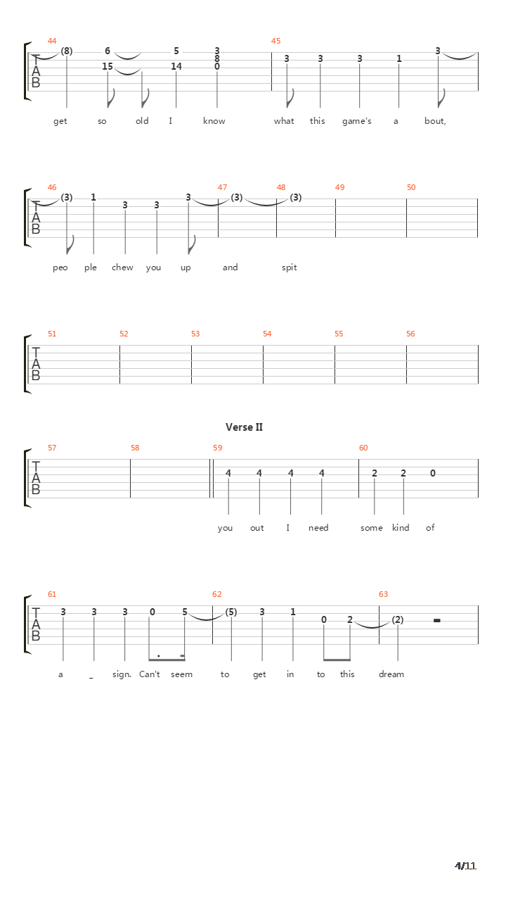 Streets In Paradise吉他谱