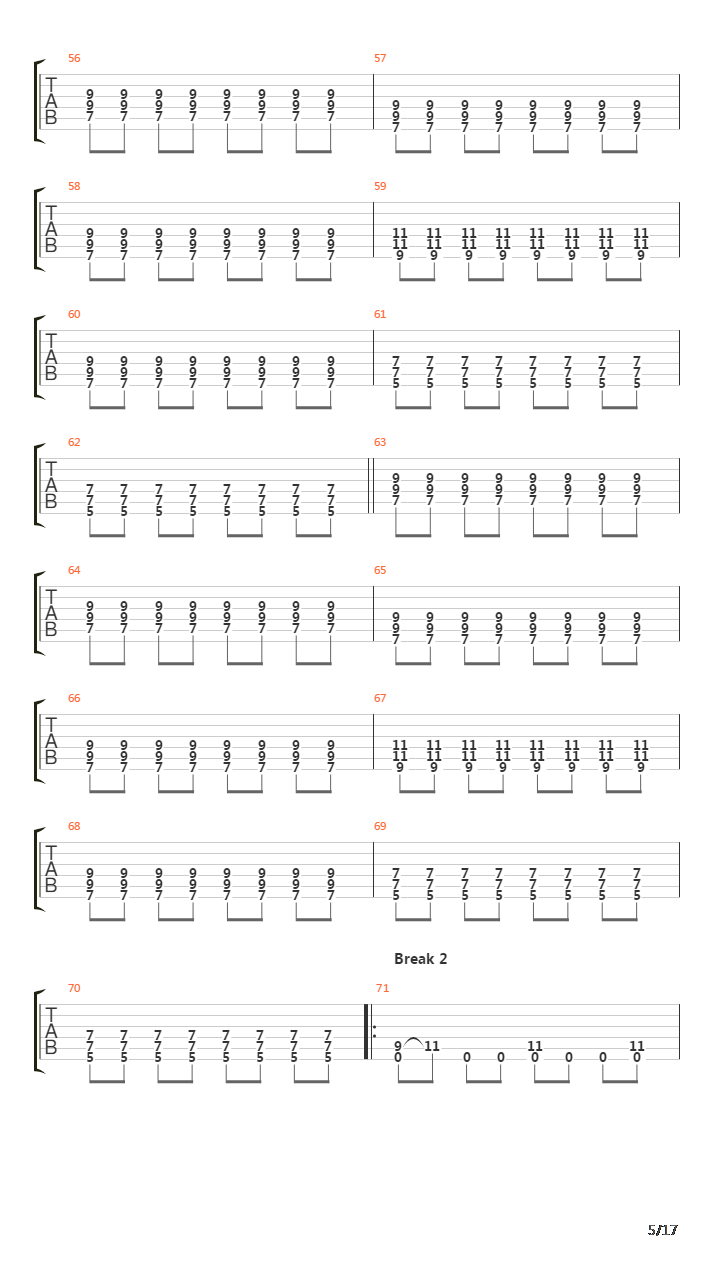 Fallen吉他谱