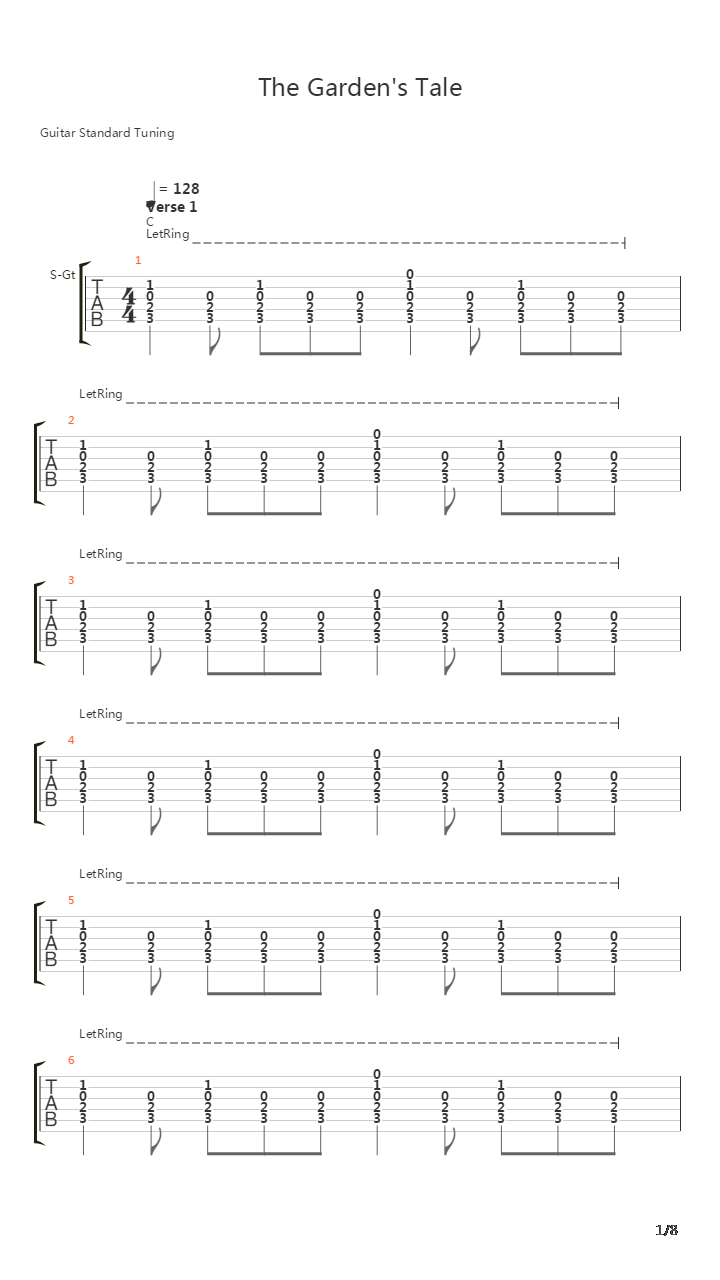 Gardens Tale吉他谱