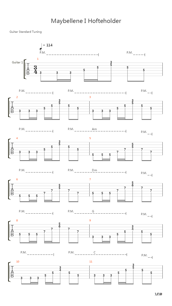 Maybellene I Hofteholder吉他谱