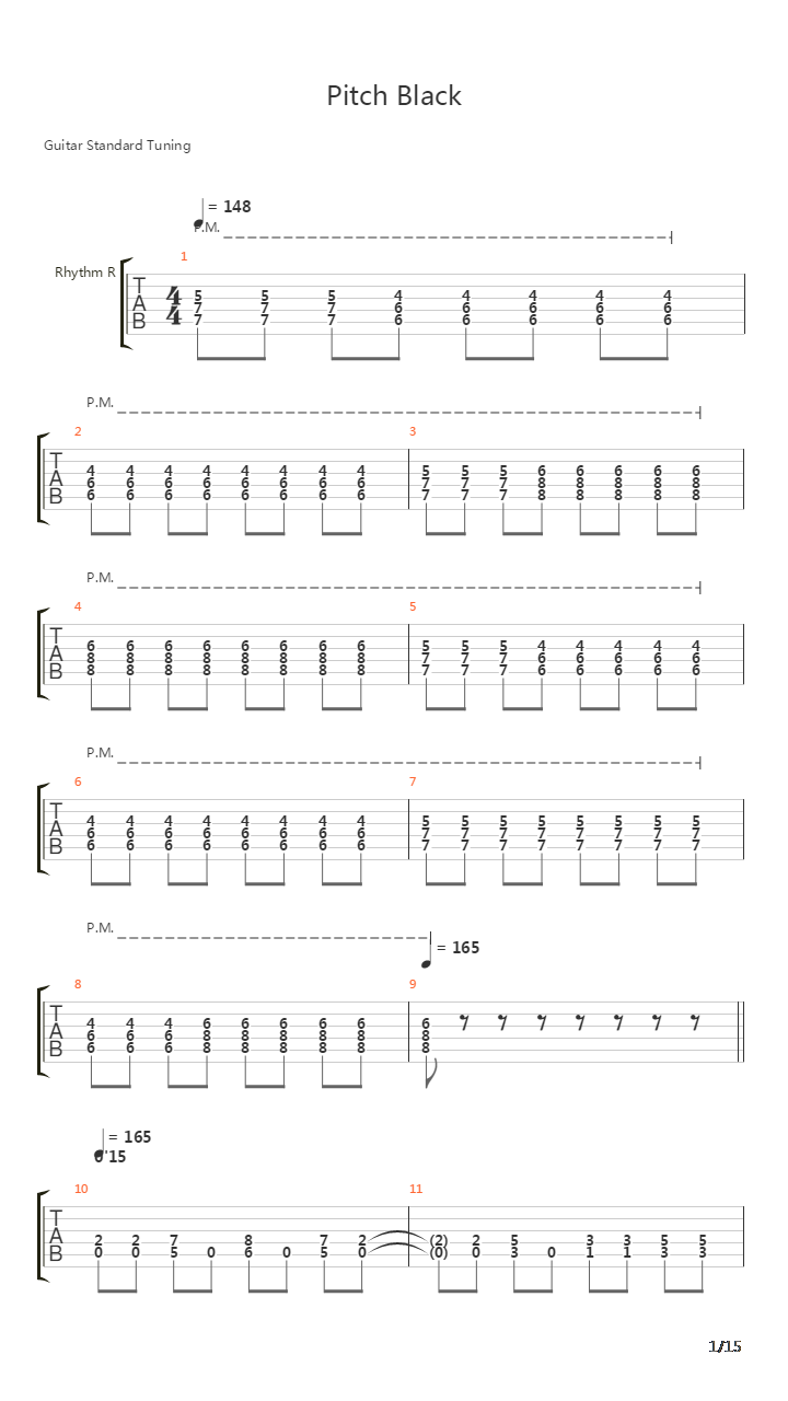 Pitch Black吉他谱
