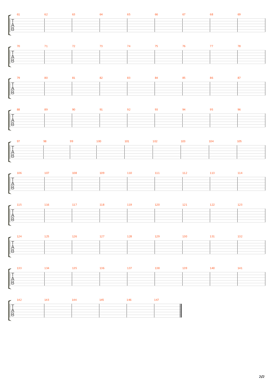 Compter Les Corps吉他谱