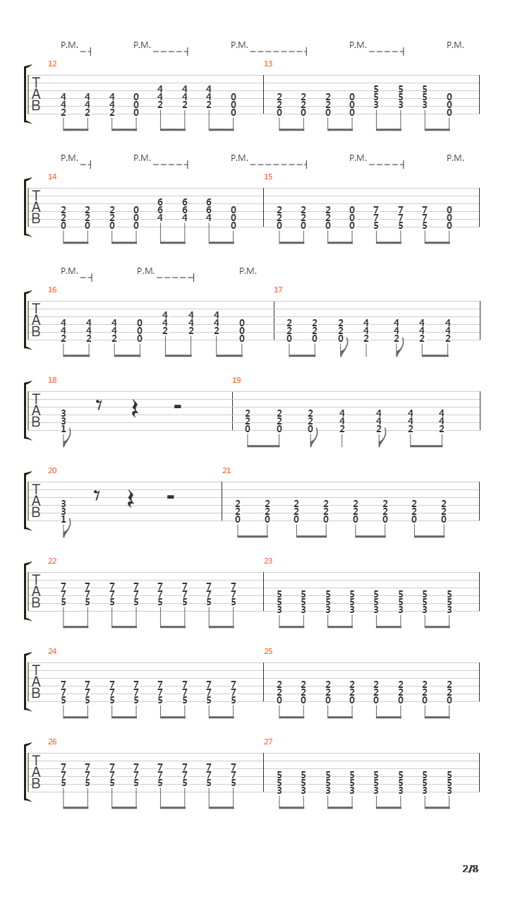 1982吉他谱