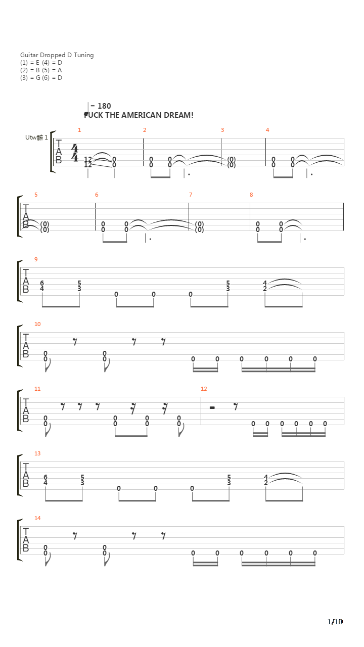 The American Dream吉他谱