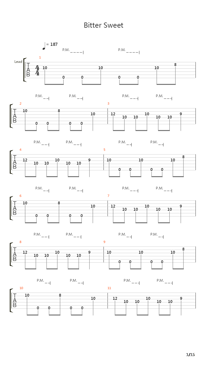 Bitter Sweet吉他谱