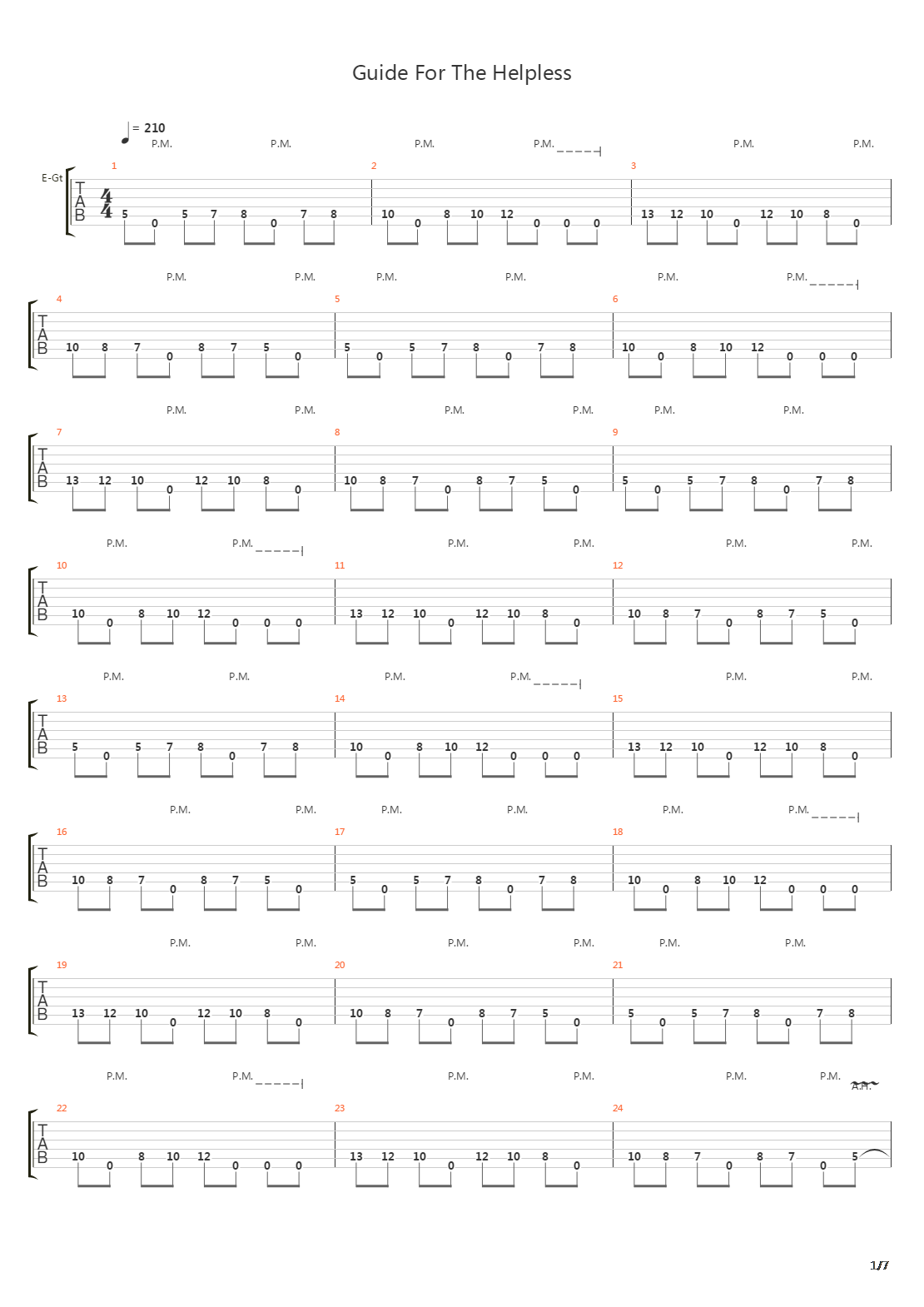 Guide For The Helpless吉他谱