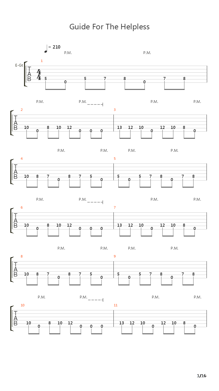 Guide For The Helpless吉他谱