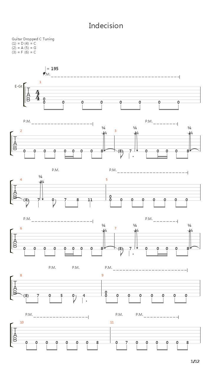 Indecision吉他谱