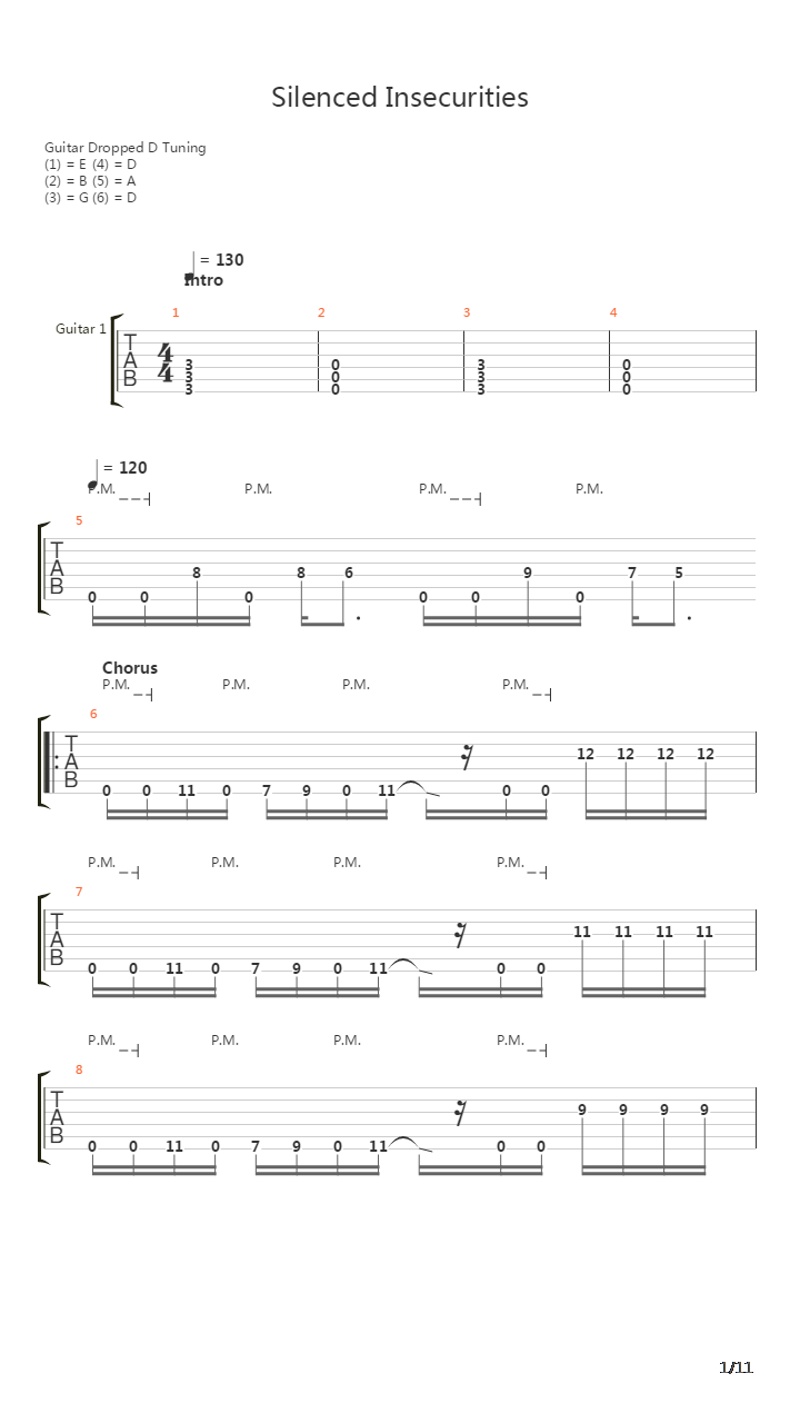 Silenced Insecurities吉他谱