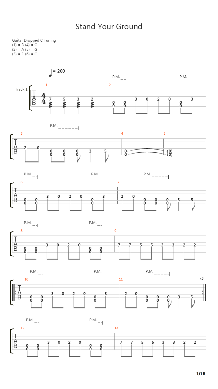 Stand Your Ground吉他谱
